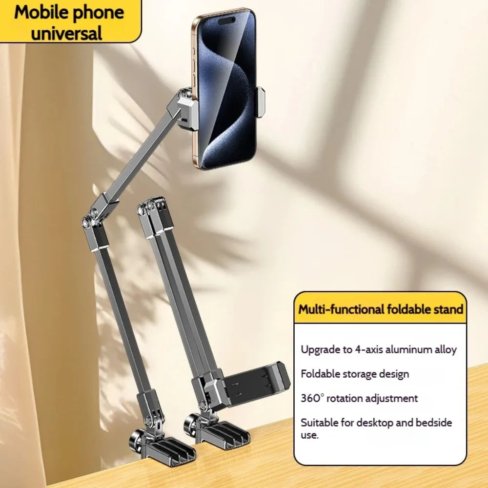Zadsouk Adjustable Desk Clamp Phone & Tablet Stand – 360° Rotation Arm Mount