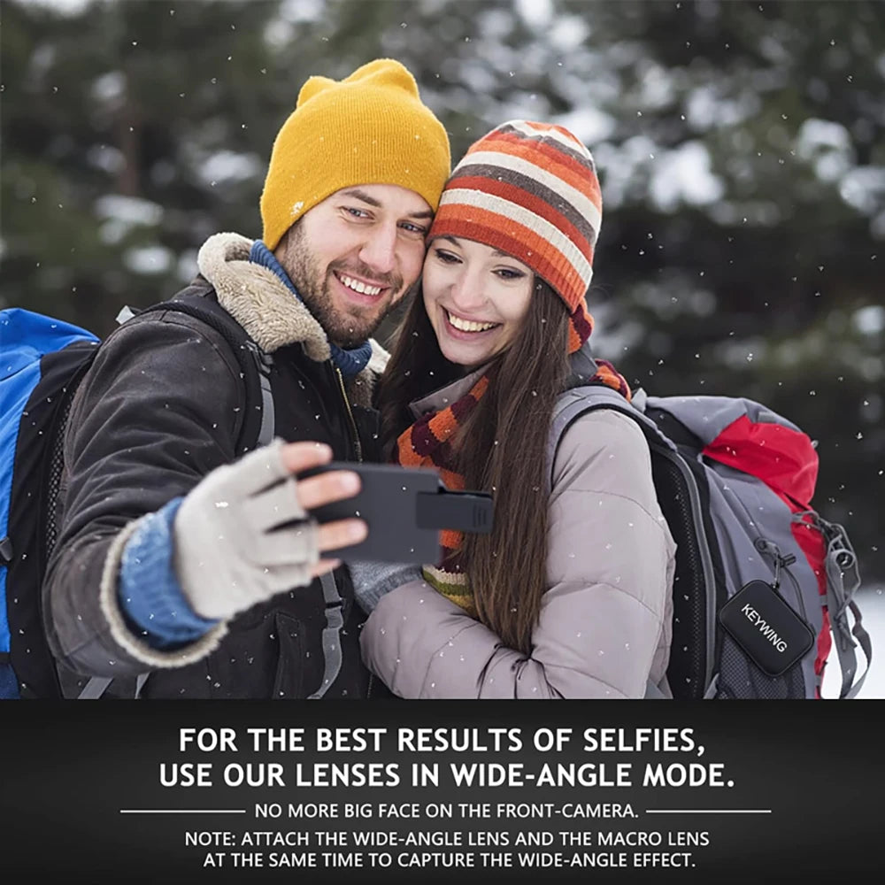 Experience 2 in 1 Phone Camera Lens Kit 0.45x Wide Angle 12.5x Macro Lens HD Camera Lenes for iPhone iOS Android Smartphones