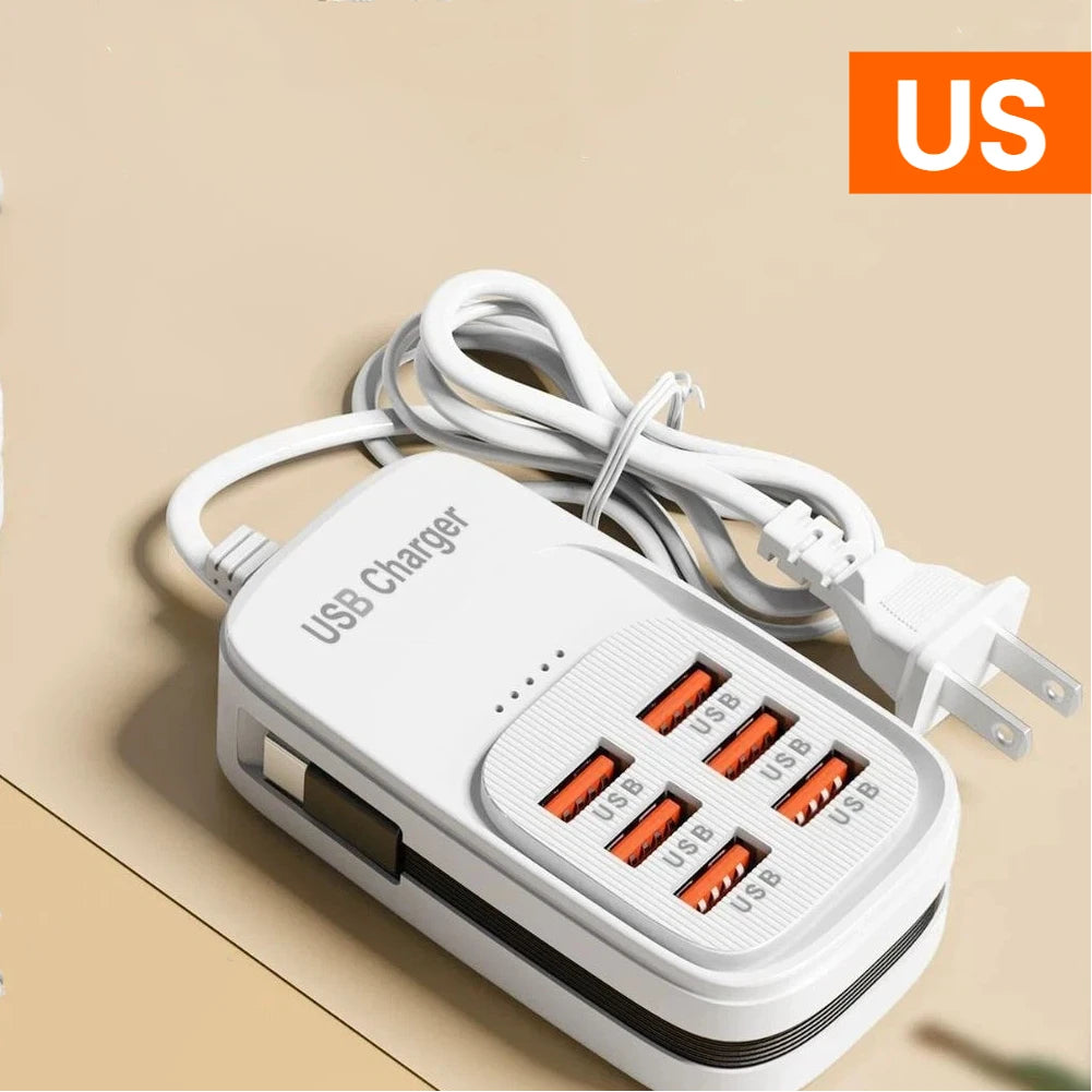 Zadsouk Desktop Power Strip - 6-Port USB Fast Charging Station