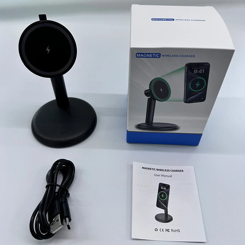 Zadsouk Qi2 Adjustable Arm Charging Stand - Magnetic Desk Charger