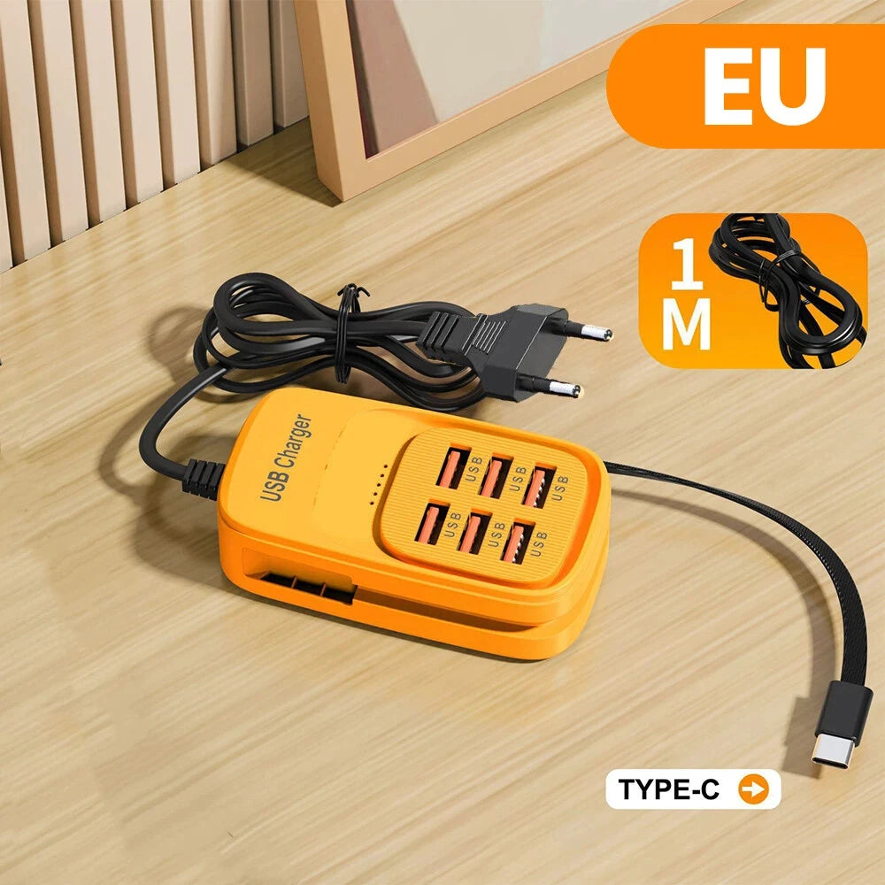 Zadsouk Desktop Power Strip - 6-Port USB Fast Charging Station