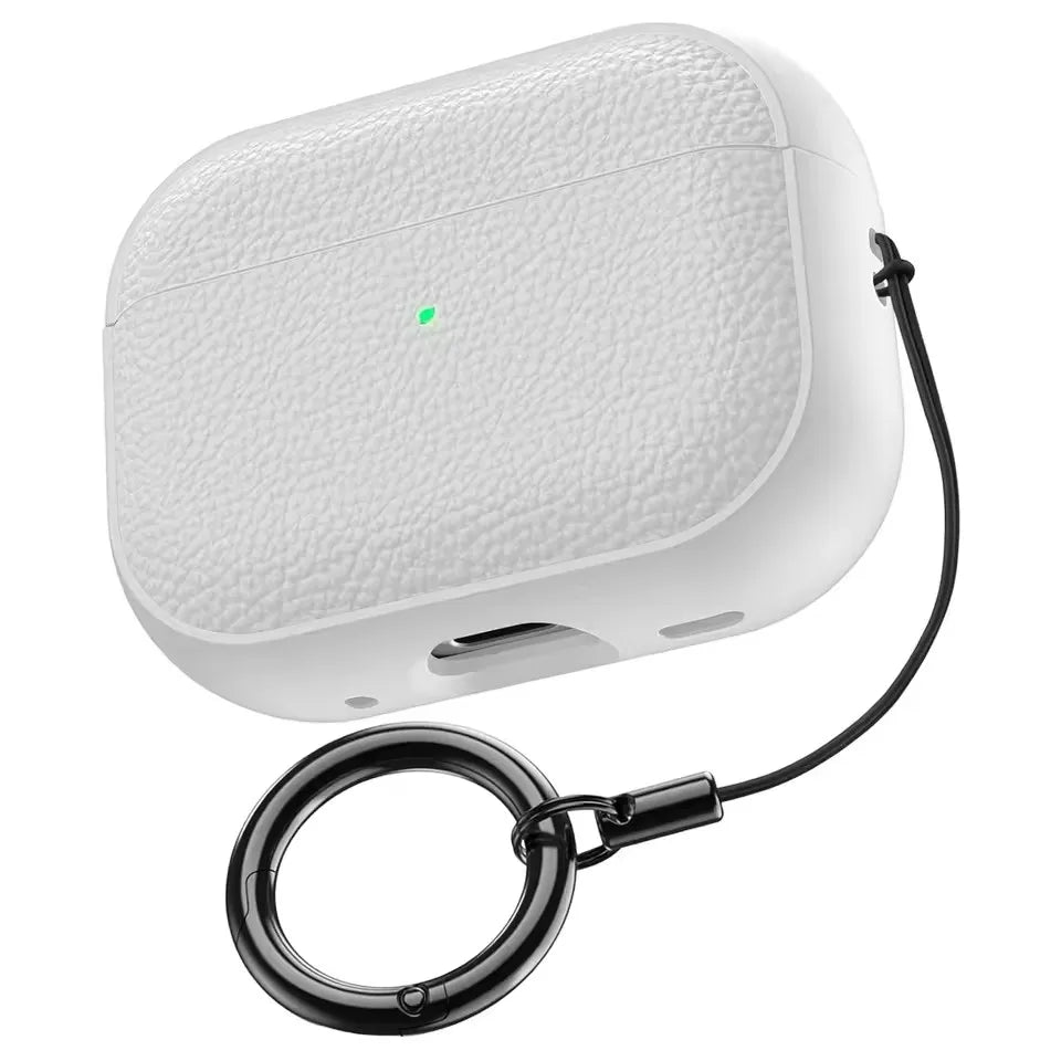 for AirPods Pro 3 Generation Leather Case with Keychain Cover Protective Sleeve for AirPods Pro3 Shockproof Cases Accessories