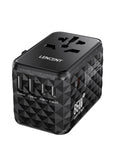 Zadsouk 65W GaN Universal Travel Adapter - Interchangeable EU/UK/US/AUS Plugs, Fast Charging