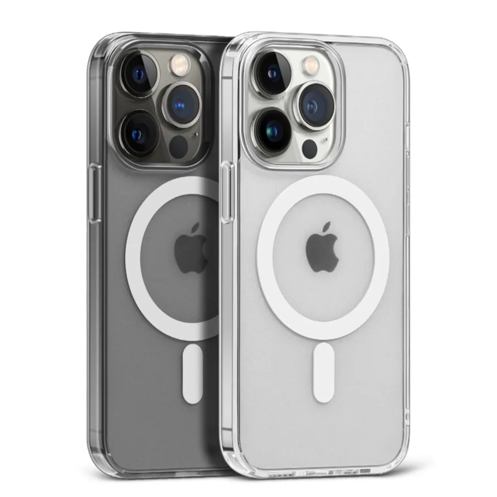 Magnetic Original Clear Case For iPhone 17 16 15 14 Plus 13 12 mini 11 Pro Max 16E 17E Funda For Magsafe Transparent Cover