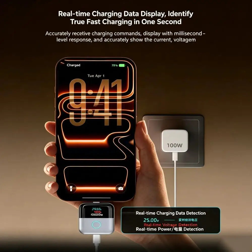 Zadsouk 140W Smart Charging Cable - Digital Display, Auto Shutoff Overcharge Protection