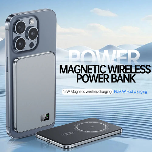 Zadsouk 10000mAh Magnetic Wireless Power Bank - Digital Display, PD 20W Fast Charging
