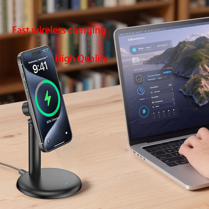 Zadsouk Qi2 Adjustable Arm Charging Stand - Magnetic Desk Charger