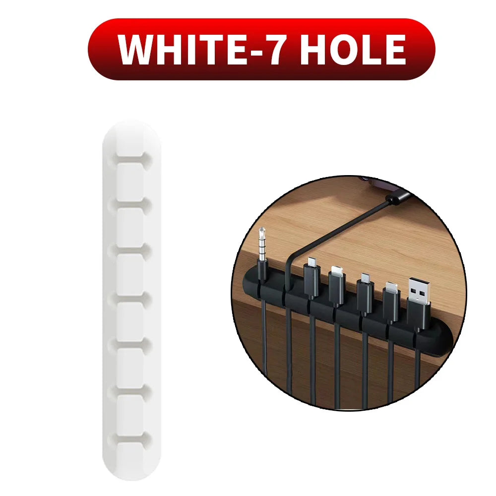 Zadsouk Adhesive Cable Clips - Desktop Cord & Wire Organizer
