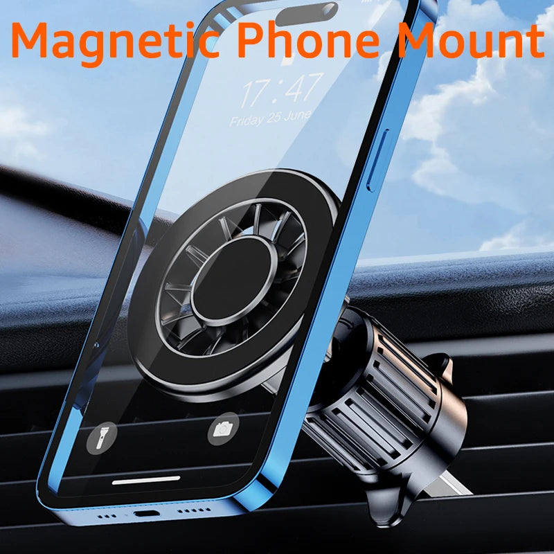 Magnetic Phone Holder Compatible With MagSafe Magnet Car Mount for iPhone 15 16 17 Xiaomi Car Air Vent Clip Mount GPS Brackets