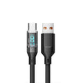 OOZCC LCD Watt Display Cable, Max 120W Super Fast Charging USB Type C Cable Data Transfer, USB A to Lightning for IPhone14 Pro