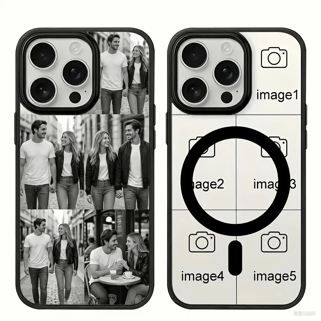 Zadsouk Custom Couples Photo Magnetic Phone Case - Personalized Picture Cover