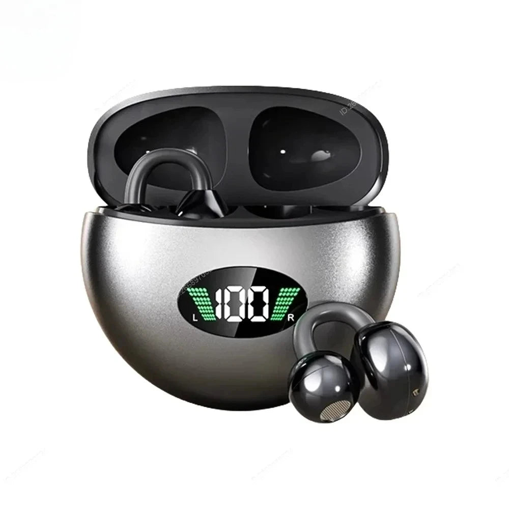 Zadsouk Open-Ear Clip Bluetooth Earbuds - Sports Wireless Headphones with Mic