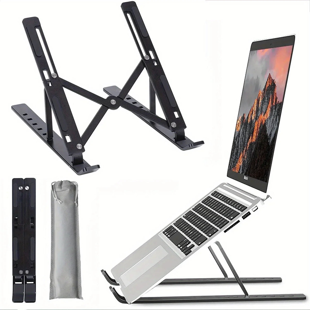 Zadsouk 6-Level Adjustable Laptop Stand - Foldable & Portable