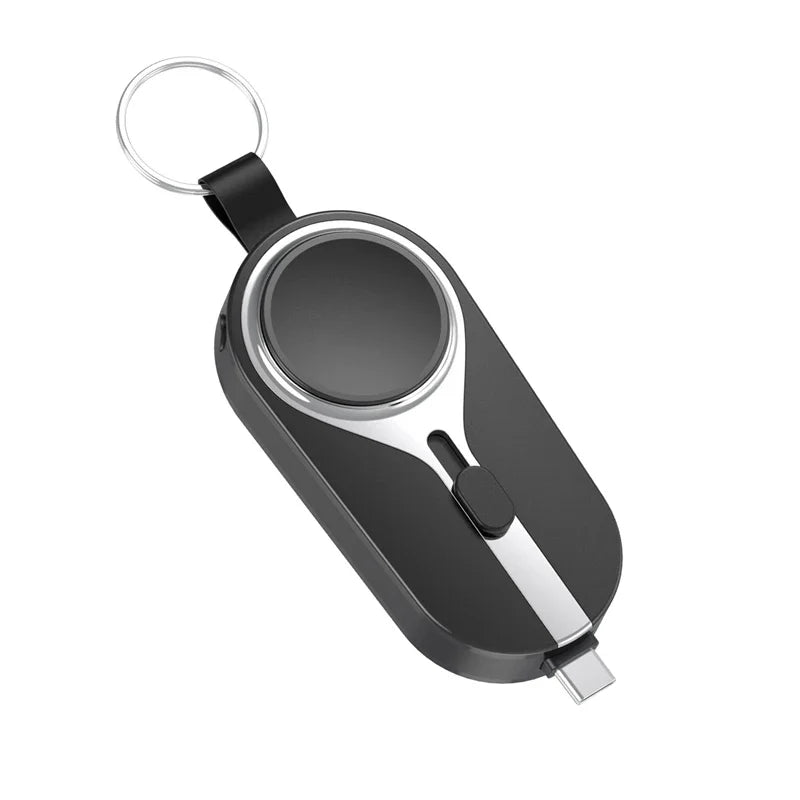 Zadsouk Mini Magnetic Power Bank Keychain - 2-in-1 Wireless Charger for Phone & Watch