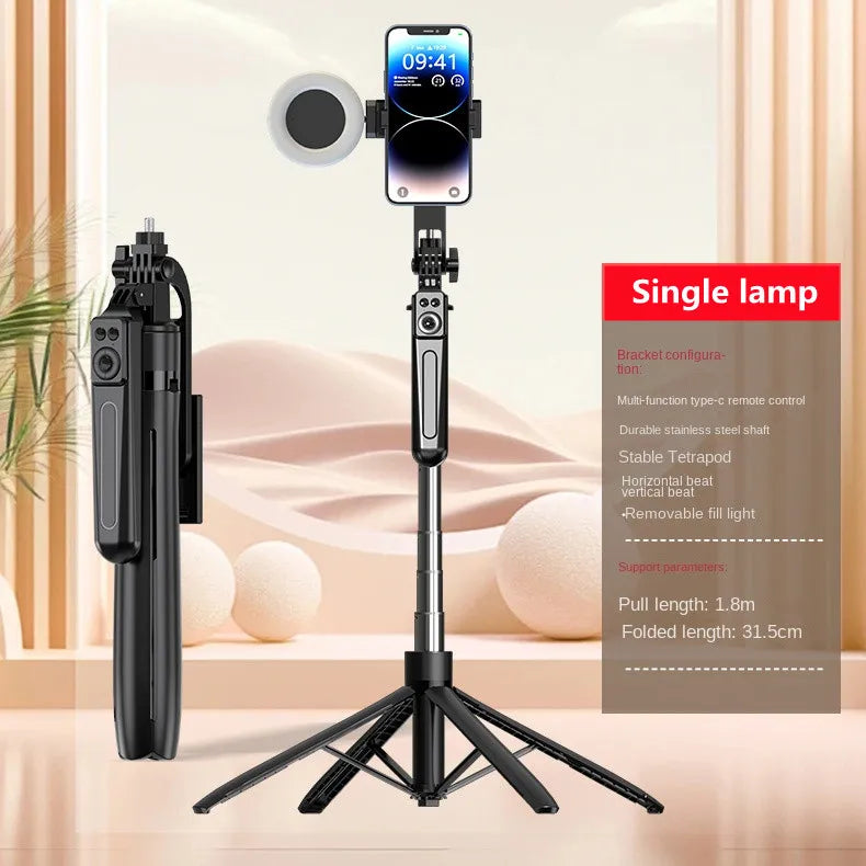 Zadsouk 180cm Foldable Tripod Stand - Bluetooth Shutter Phone & Camera Holder