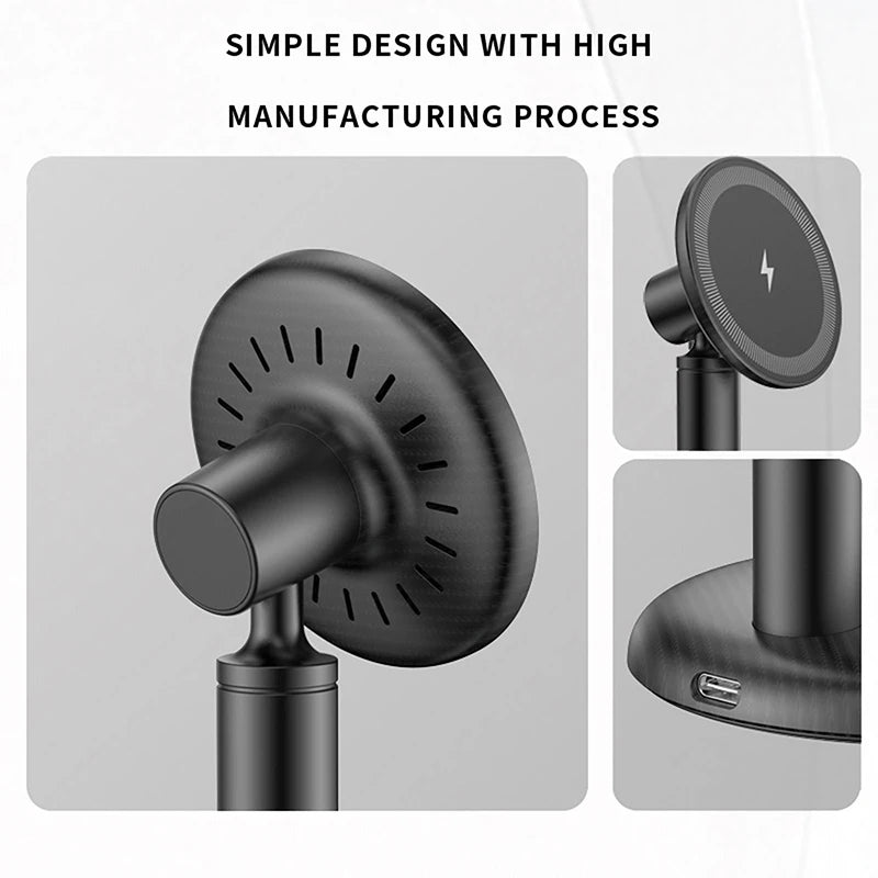 Zadsouk Qi2 Adjustable Arm Charging Stand - Magnetic Desk Charger