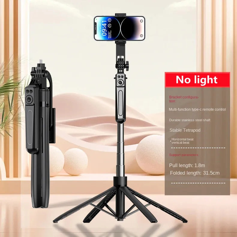 Zadsouk 180cm Foldable Tripod Stand - Bluetooth Shutter Phone & Camera Holder