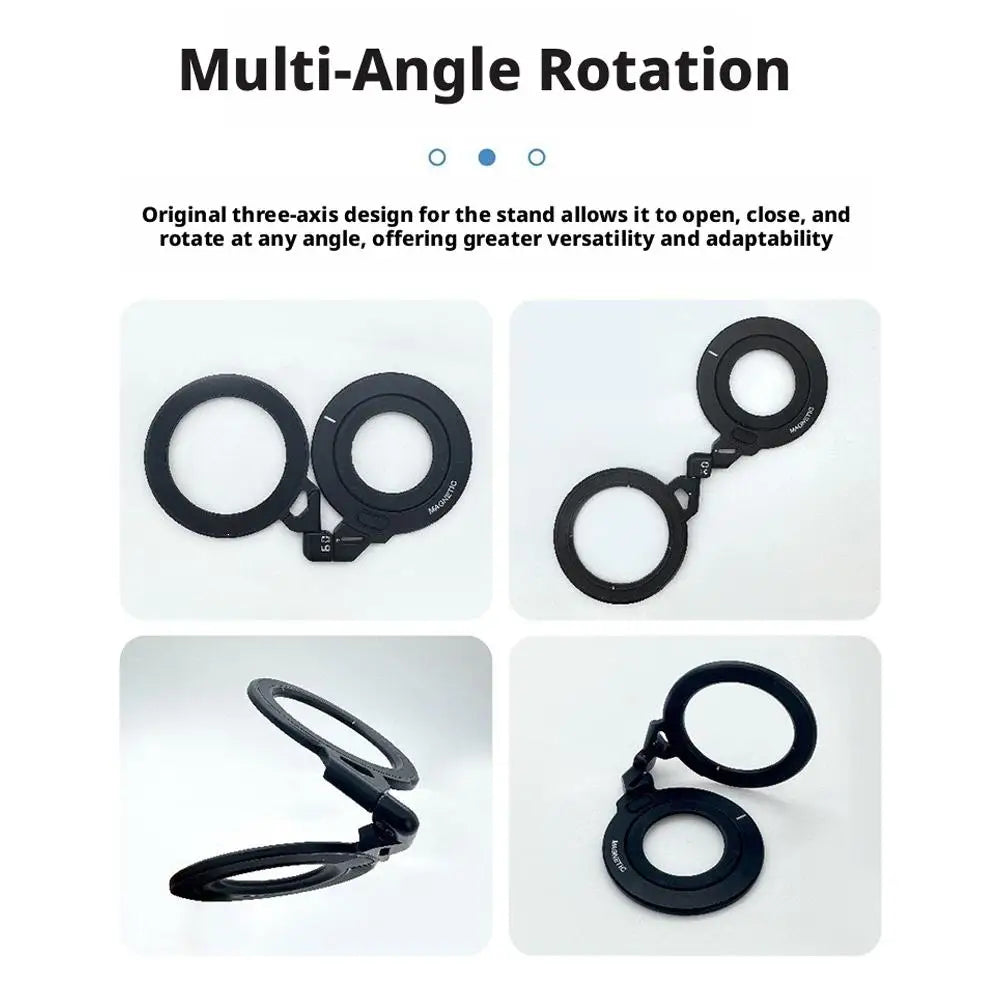 Zadsouk Foldable Magnetic Finger Ring Holder - Rotating Phone Stand
