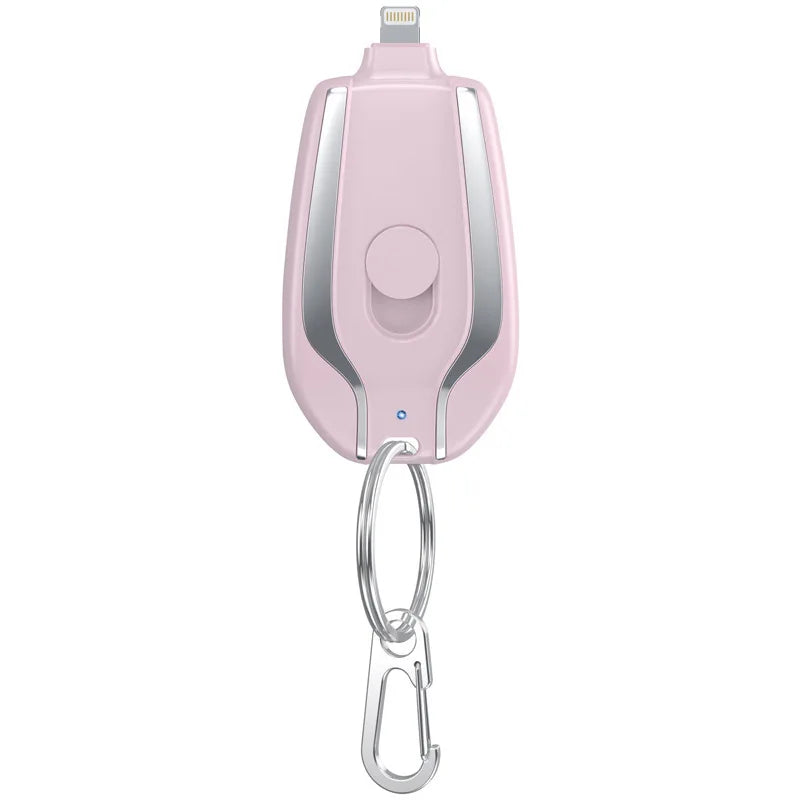 Zadsouk Mini Keychain Power Bank – Portable Emergency Charger for iPhone & Type-C