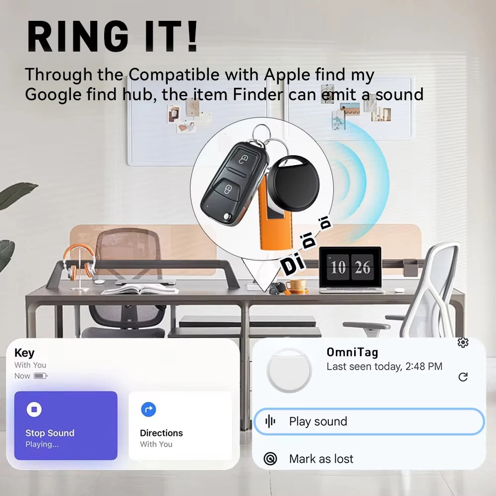 Zadsouk Smart Bluetooth Anti-Lost Tracker - Find My & Find Hub Compatible Tag
