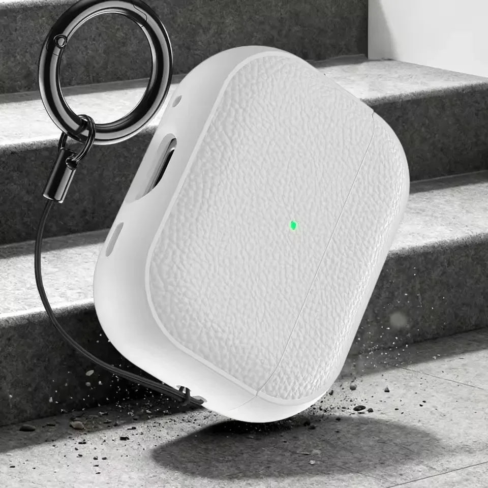 for AirPods Pro 3 Generation Leather Case with Keychain Cover Protective Sleeve for AirPods Pro3 Shockproof Cases Accessories