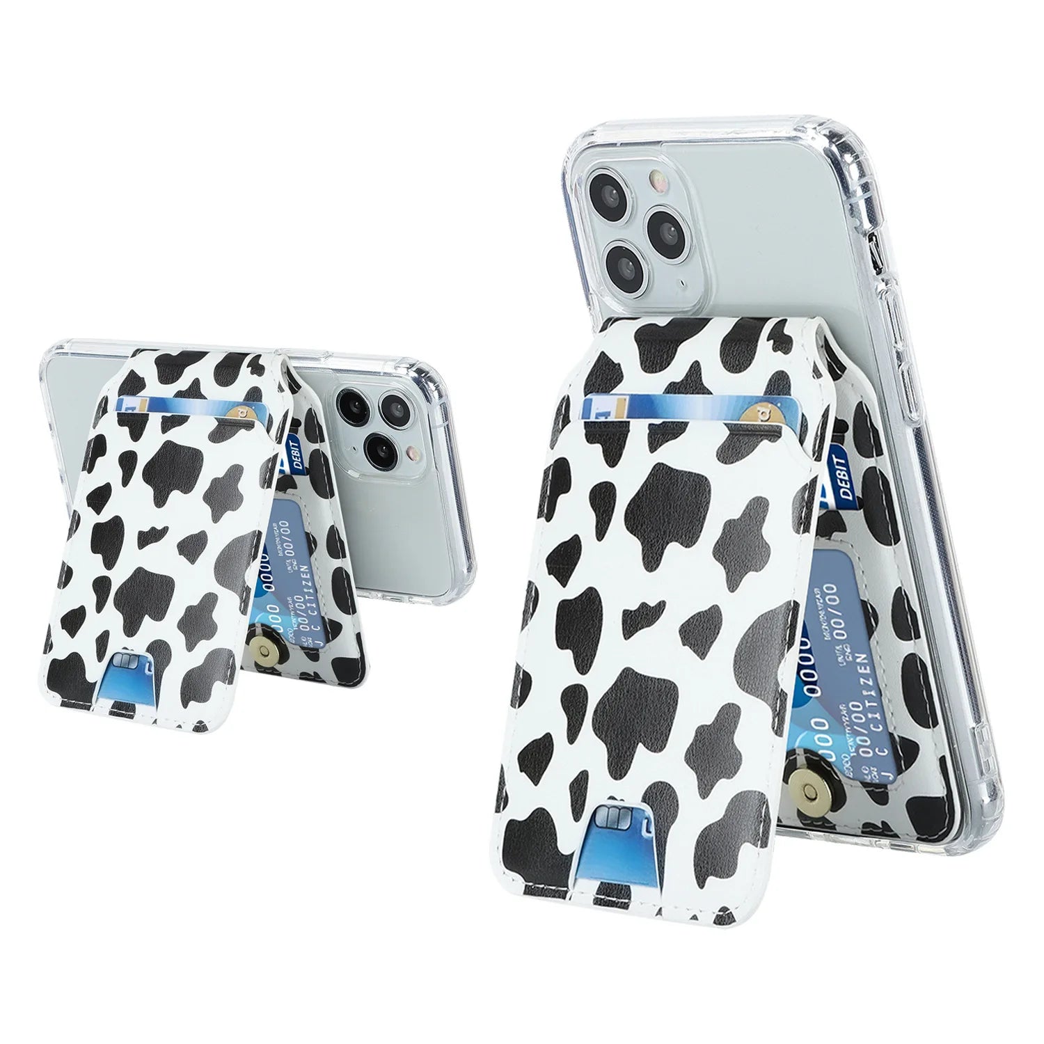 PU Wallet 3 Card Holder for Magsafe, Card Bag, Magnetic Fashion For Magsafe Case Wallet, iPhone 15 14,13 accessory With Gift