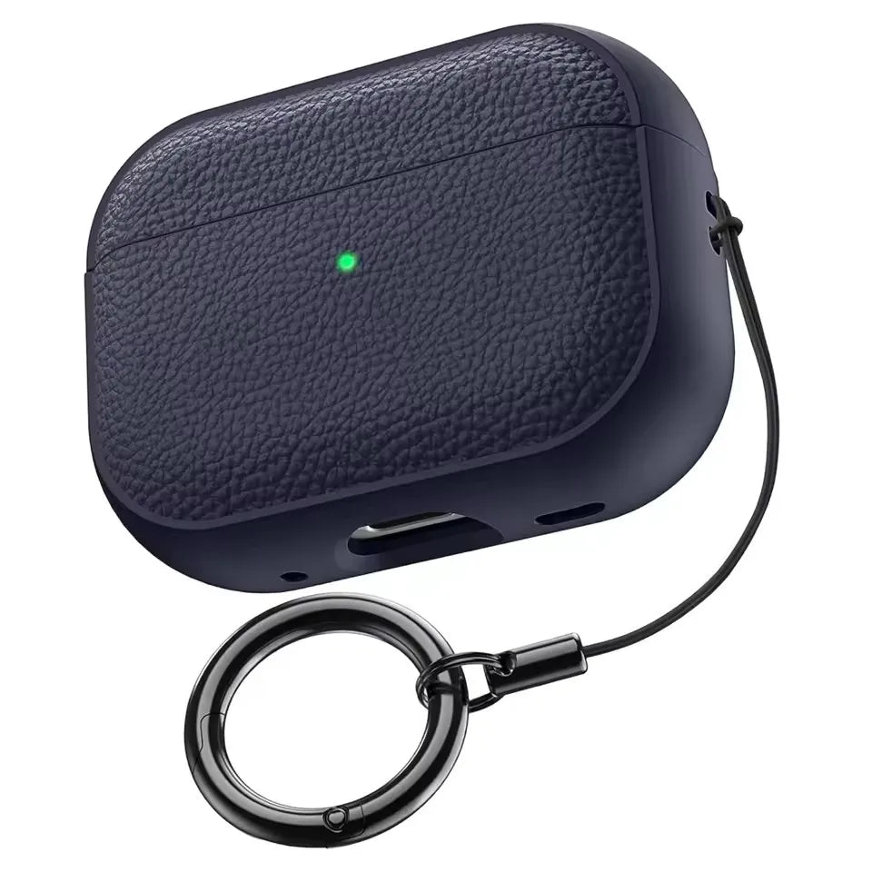 for AirPods Pro 3 Generation Leather Case with Keychain Cover Protective Sleeve for AirPods Pro3 Shockproof Cases Accessories