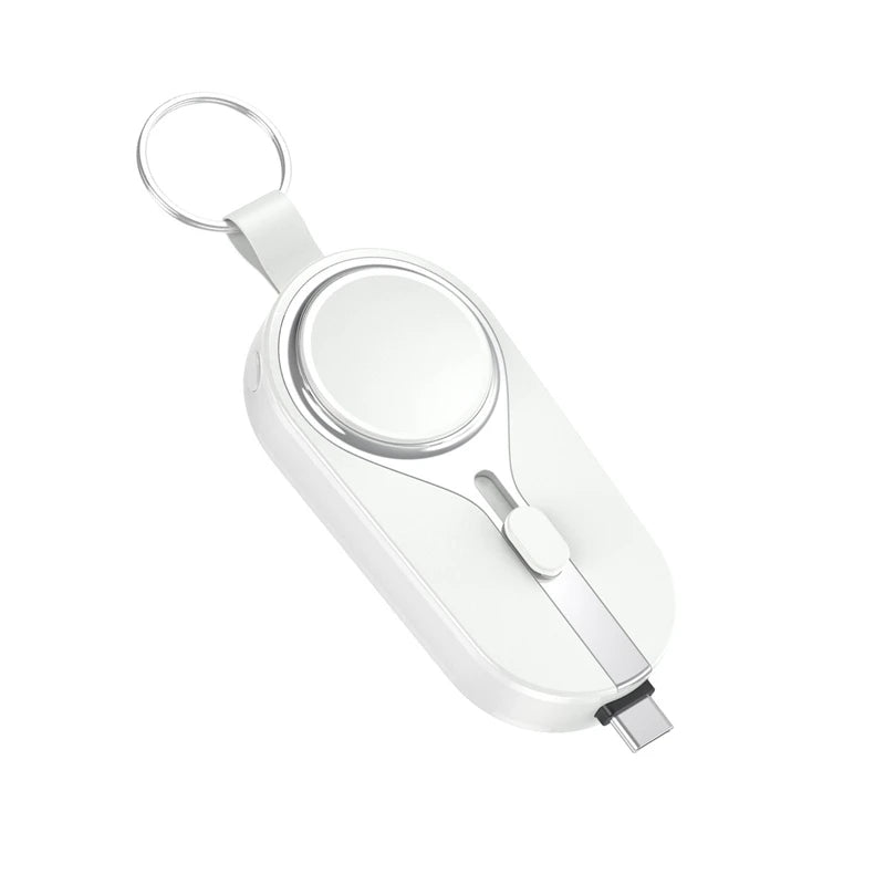 Zadsouk Mini Magnetic Power Bank Keychain - 2-in-1 Wireless Charger for Phone & Watch