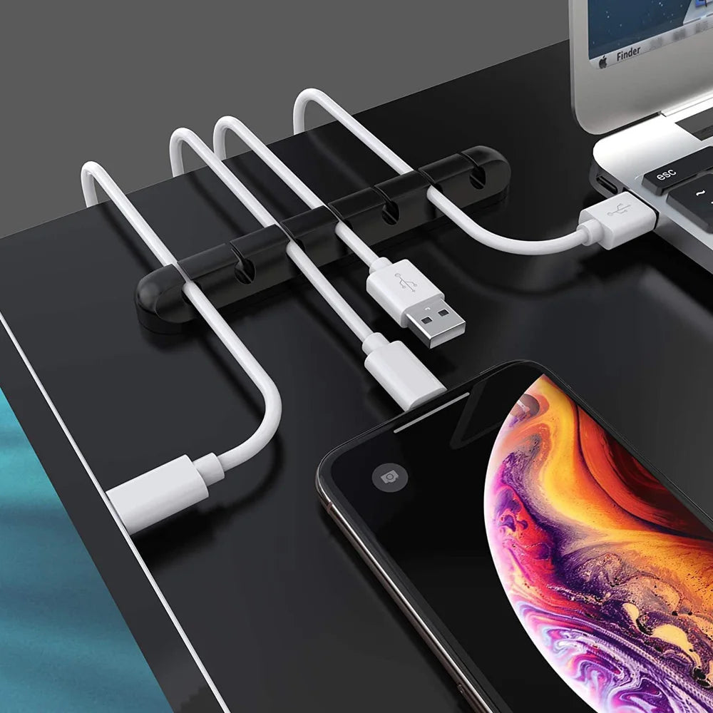 Zadsouk Adhesive Cable Clips - Desktop Cord & Wire Organizer