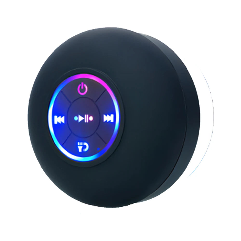 Zadsouk Mini Portable Bluetooth Speaker - Waterproof LED Suction Cup Sound Box