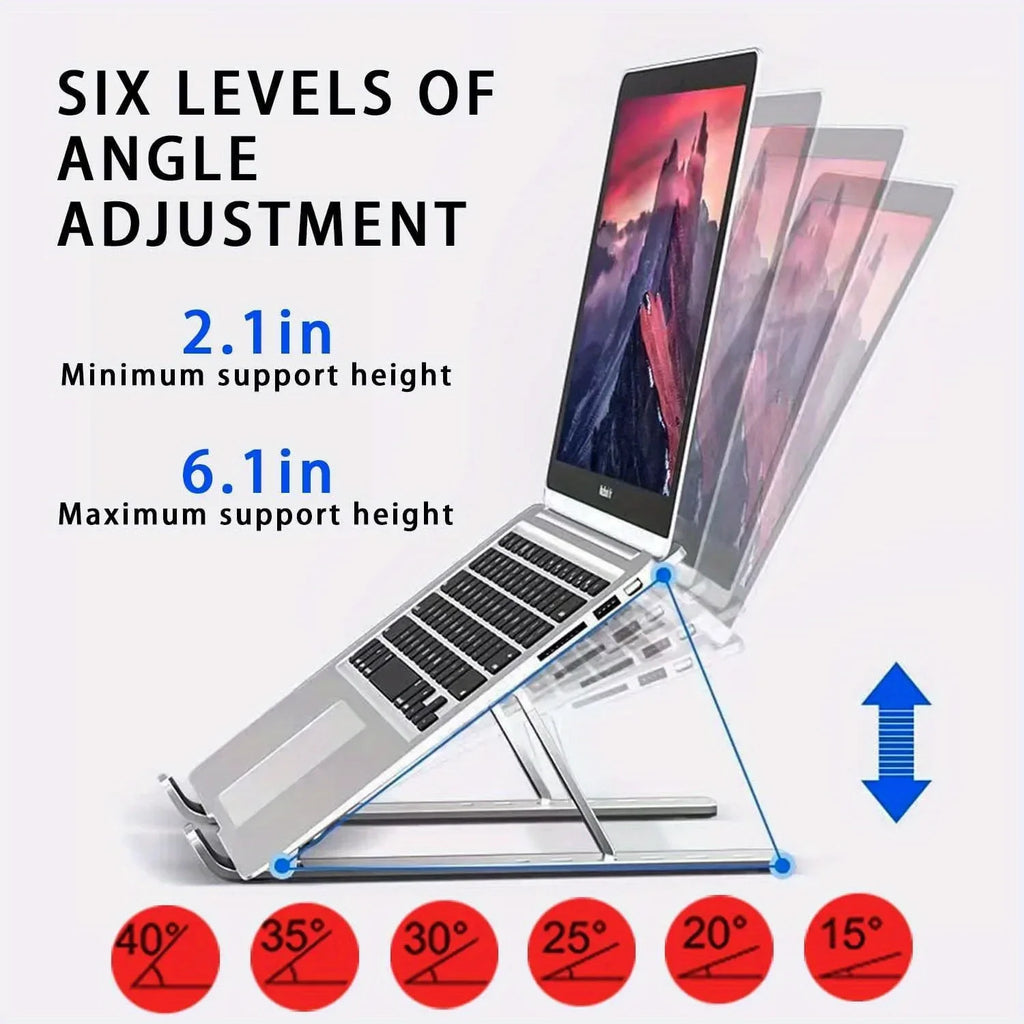 Zadsouk 6-Level Adjustable Laptop Stand - Foldable & Portable