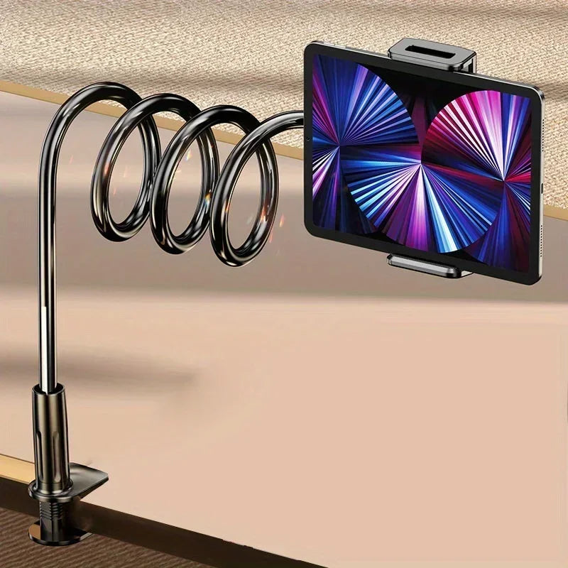 Zadsouk Flexible Gooseneck Tablet & Phone Holder - Bed & Desk Clamp Mount, 360° Rotating