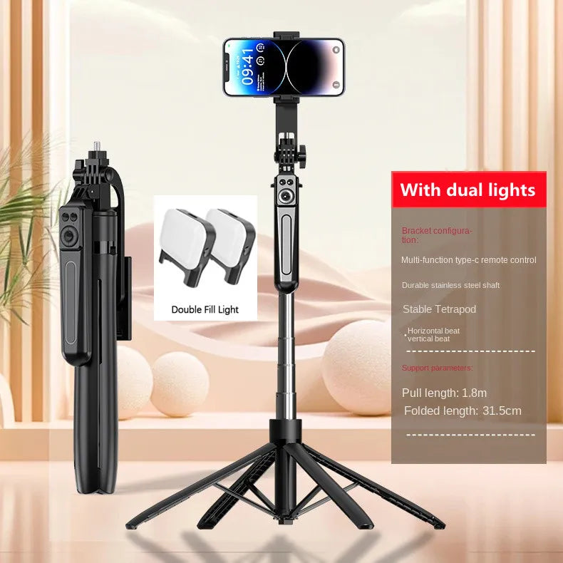 Zadsouk 180cm Foldable Tripod Stand - Bluetooth Shutter Phone & Camera Holder