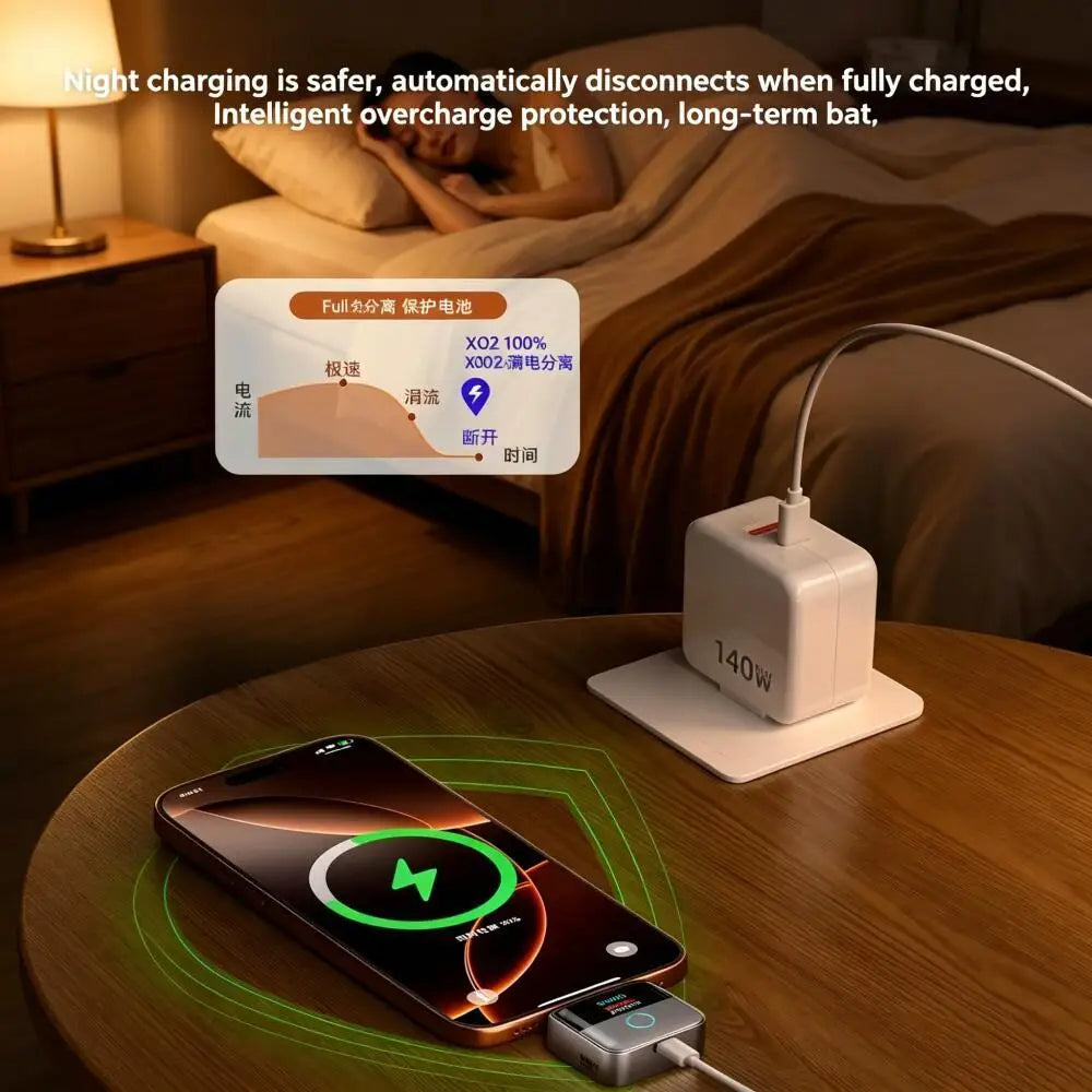 Zadsouk 140W Smart Charging Cable - Digital Display, Auto Shutoff Overcharge Protection
