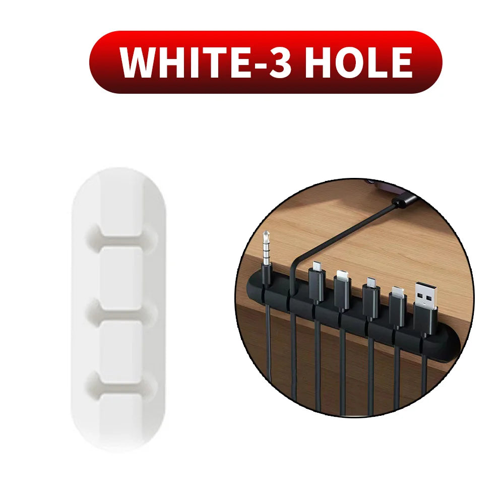 Zadsouk Adhesive Cable Clips - Desktop Cord & Wire Organizer