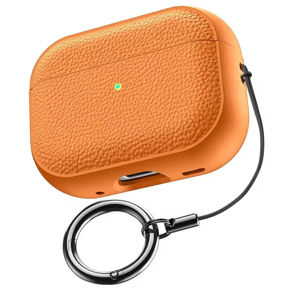for AirPods Pro 3 Generation Leather Case with Keychain Cover Protective Sleeve for AirPods Pro3 Shockproof Cases Accessories