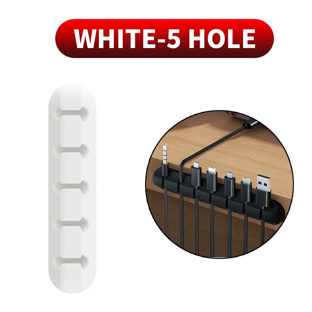 Zadsouk Adhesive Cable Clips - Desktop Cord & Wire Organizer