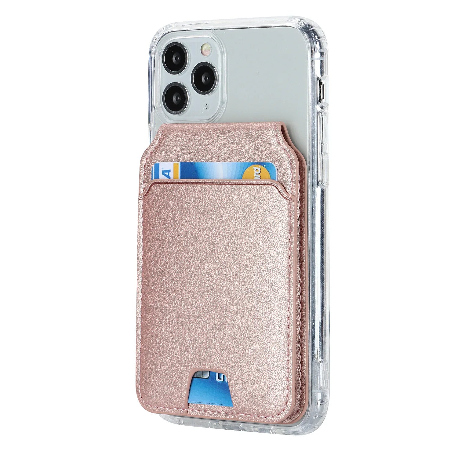 PU Wallet 3 Card Holder for Magsafe, Card Bag, Magnetic Fashion For Magsafe Case Wallet, iPhone 15 14,13 accessory With Gift