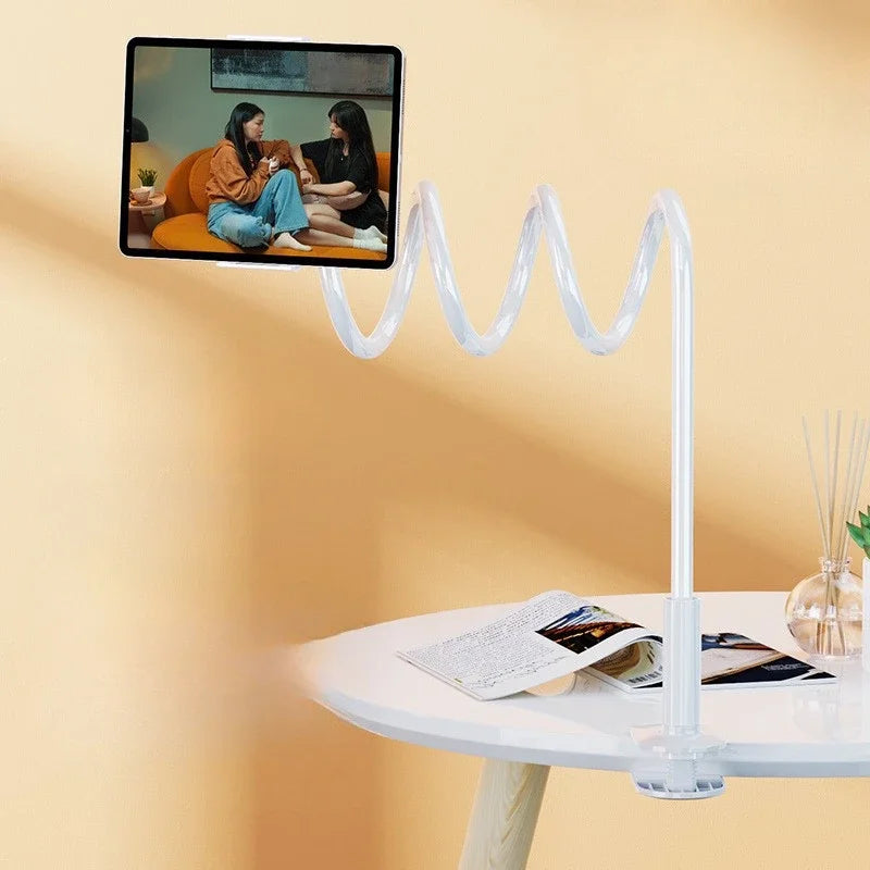 Zadsouk Flexible Gooseneck Tablet & Phone Holder - Bed & Desk Clamp Mount, 360° Rotating