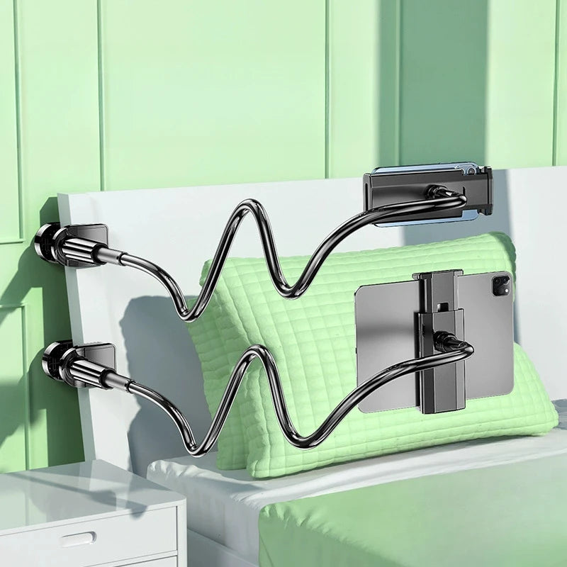 Zadsouk Flexible Gooseneck Tablet & Phone Holder - Bed & Desk Clamp Mount, 360° Rotating
