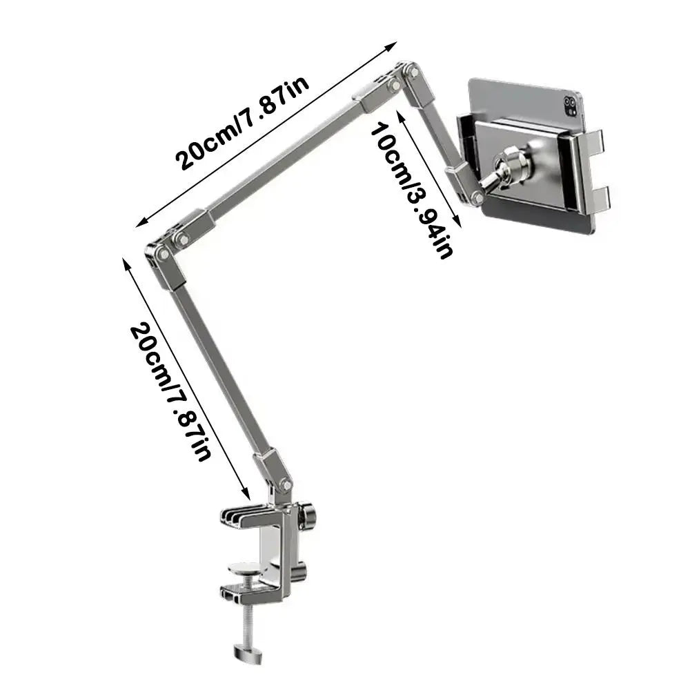 Zadsouk Adjustable Desk Clamp Phone & Tablet Stand – 360° Rotation Arm Mount