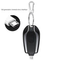 Zadsouk Mini Keychain Power Bank – Portable Emergency Charger for iPhone & Type-C