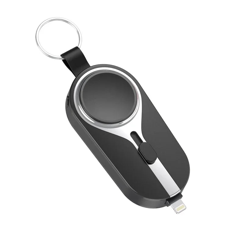 Zadsouk Mini Magnetic Power Bank Keychain - 2-in-1 Wireless Charger for Phone & Watch