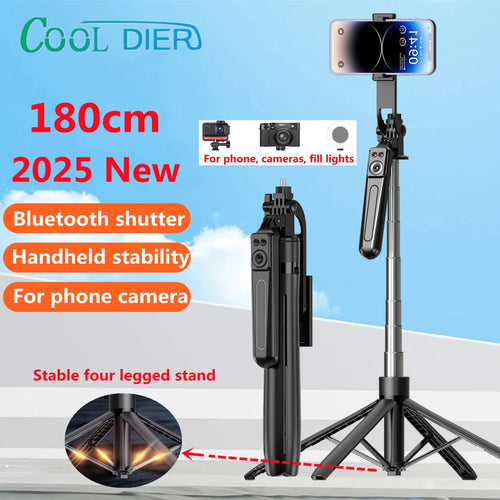 Zadsouk 180cm Foldable Tripod Stand - Bluetooth Shutter Phone & Camera Holder