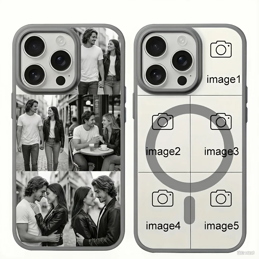 Zadsouk Custom Couples Photo Magnetic Phone Case - Personalized Picture Cover
