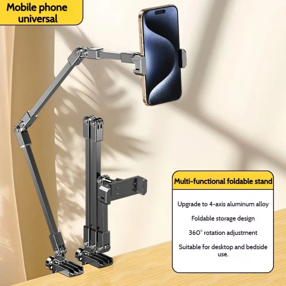 Zadsouk Adjustable Desk Clamp Phone & Tablet Stand – 360° Rotation Arm Mount