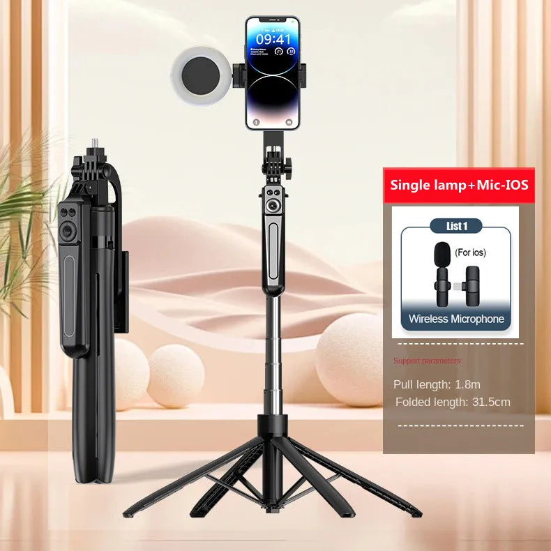 Zadsouk 180cm Foldable Tripod Stand - Bluetooth Shutter Phone & Camera Holder