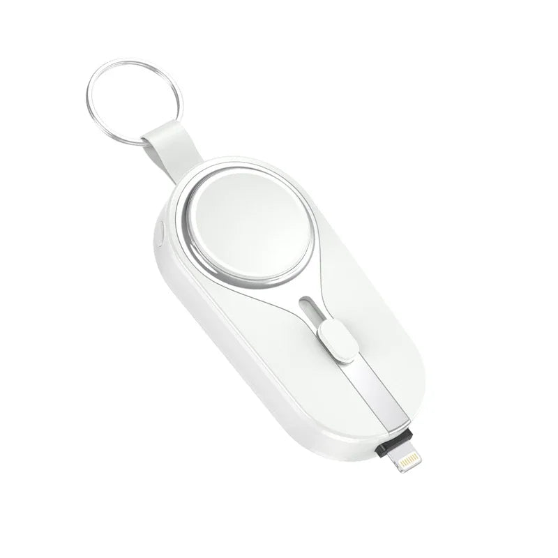 Zadsouk Mini Magnetic Power Bank Keychain - 2-in-1 Wireless Charger for Phone & Watch