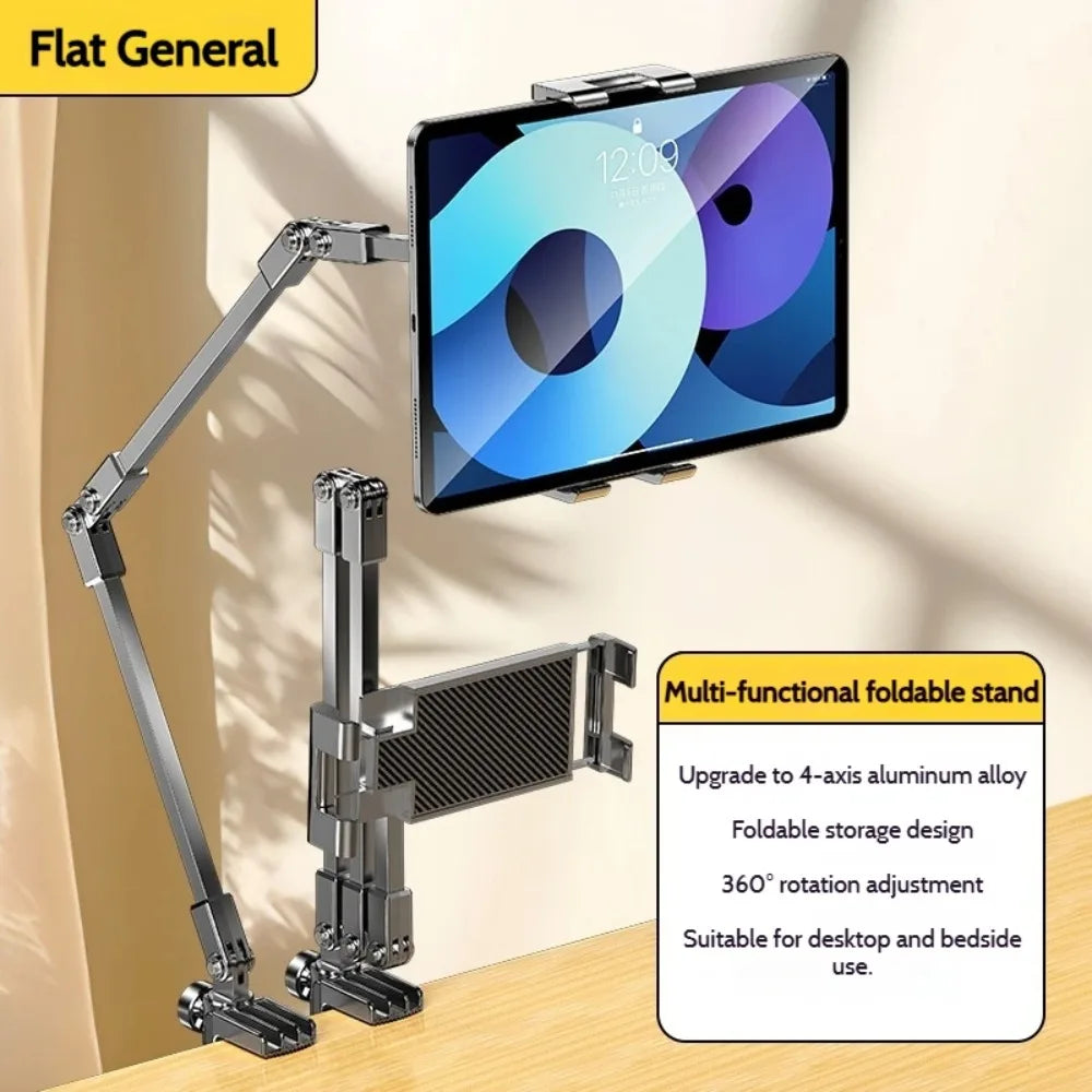 Zadsouk Adjustable Desk Clamp Phone & Tablet Stand – 360° Rotation Arm Mount