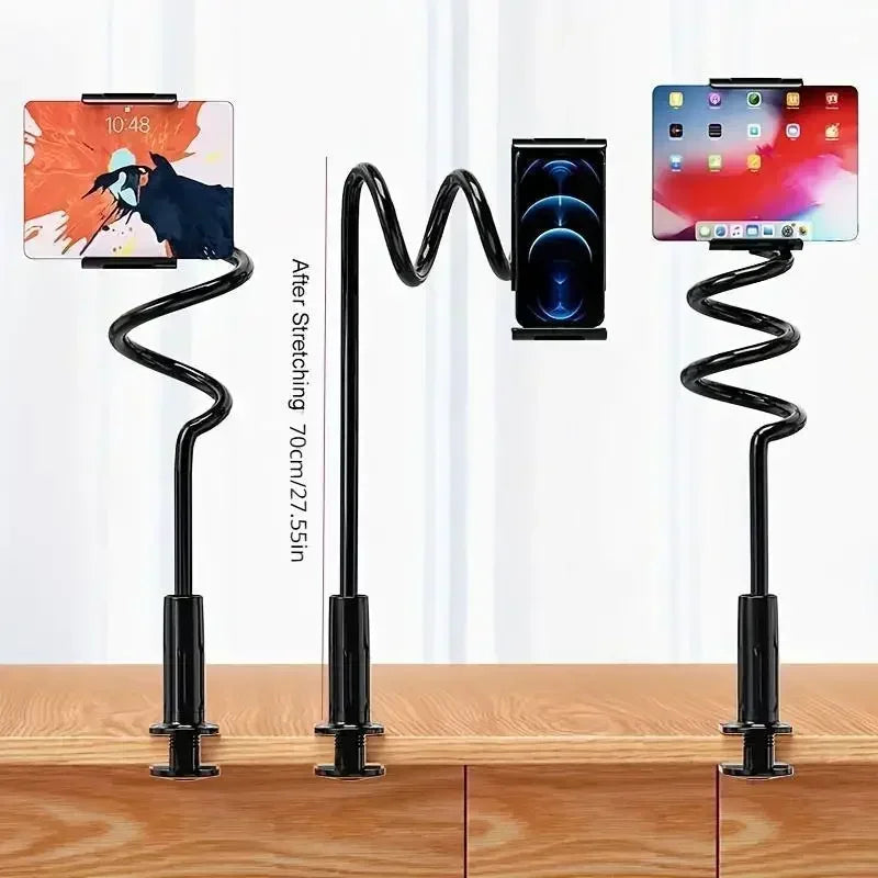 Zadsouk Flexible Gooseneck Tablet & Phone Holder - Bed & Desk Clamp Mount, 360° Rotating